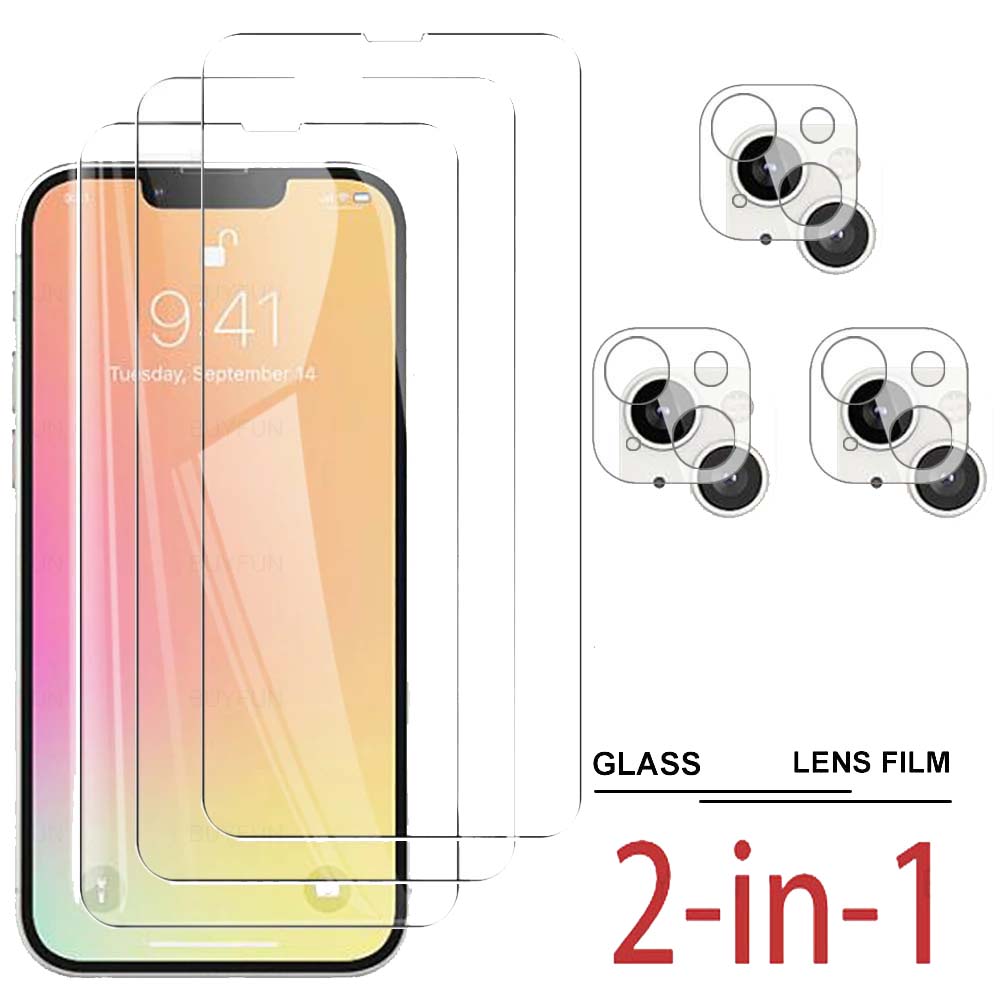 2-PACK 3-in-1 Fram- & Baksida + Kameralinsskydd iPhone 13 Mini