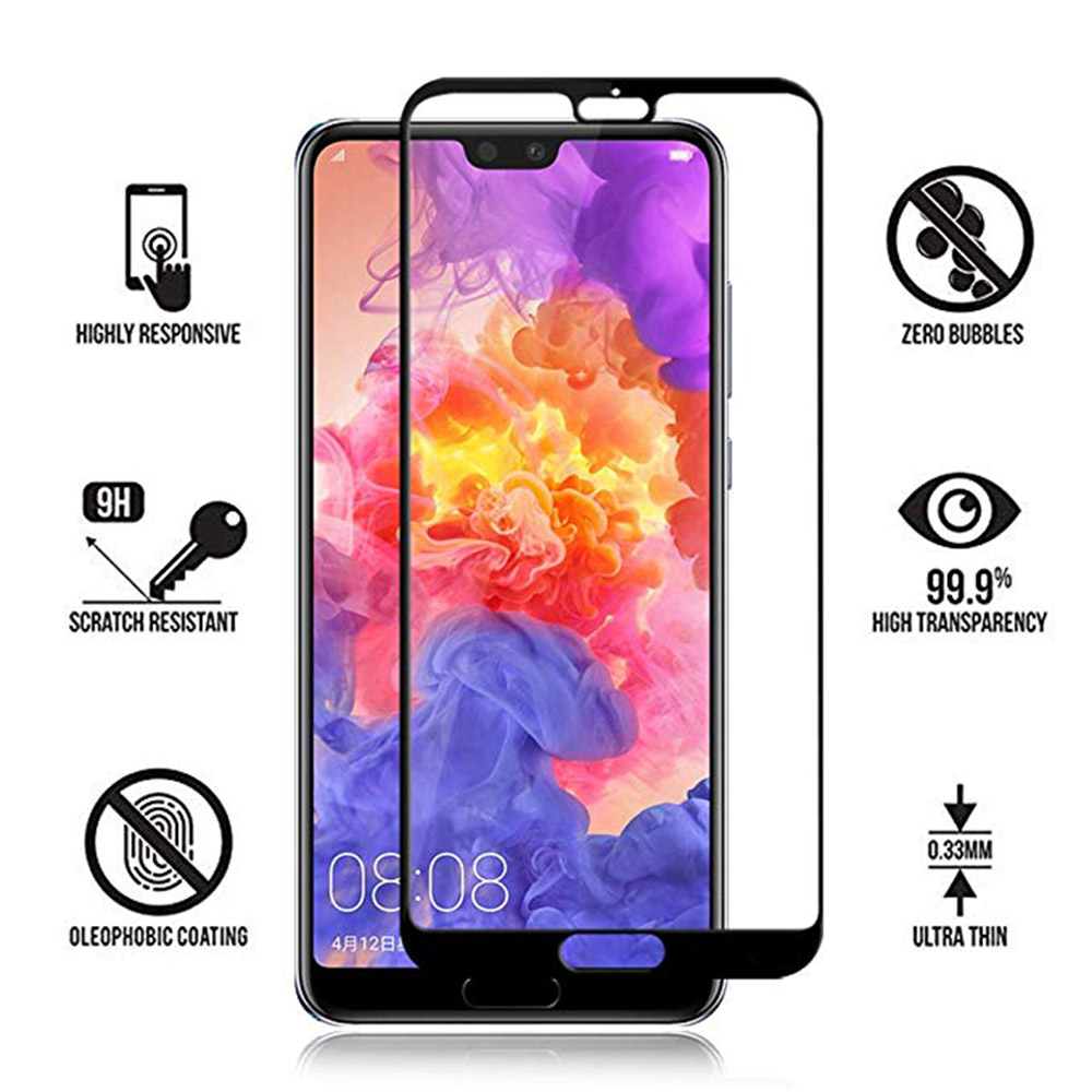 P20 Pro Skärmskydd 2.5D med Ram HD-Clear ProGuard