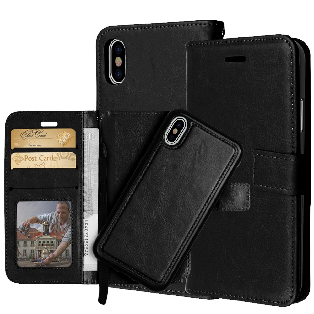 iPhone X/XS - Fodral med plånbok i Retrodesign