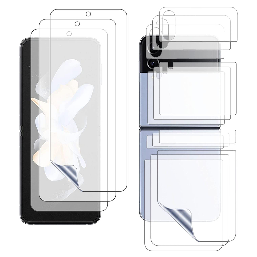 3-PACK Z Flip4 Hydrogel Fram- Baksida Skärmskydd Kameralinsskydd