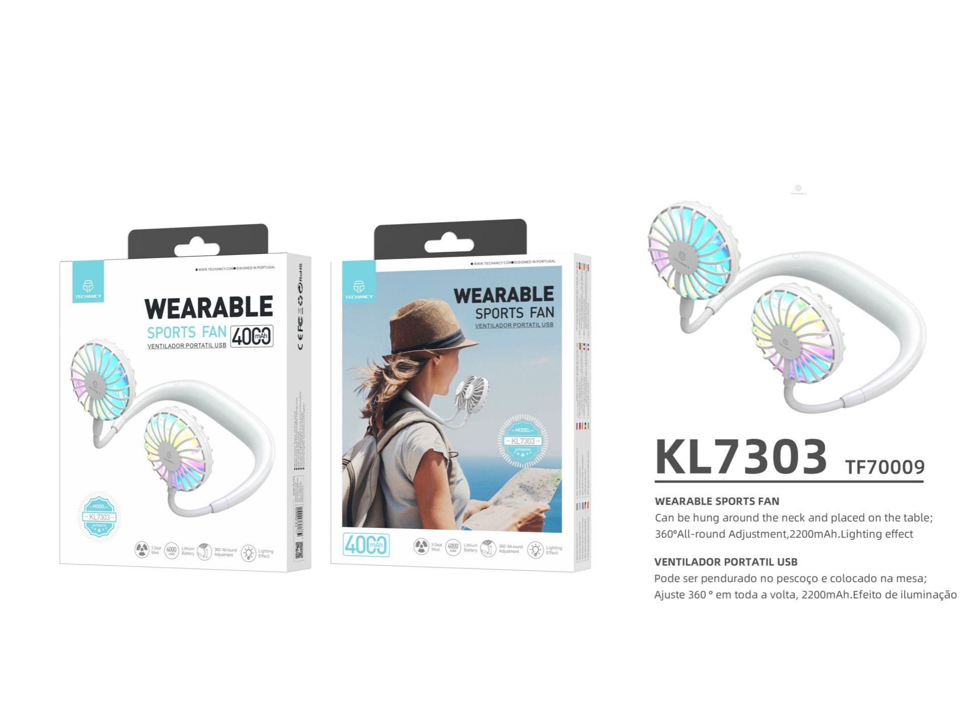Håll dig Sval på Äventyr - 4000mAh Resefläkt