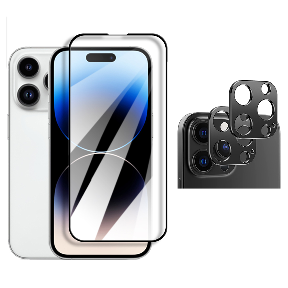 2-PACK Skärmskydd + Kameralinsskydd 2.5D HD 0,3mm iPhone 14 Pro Max