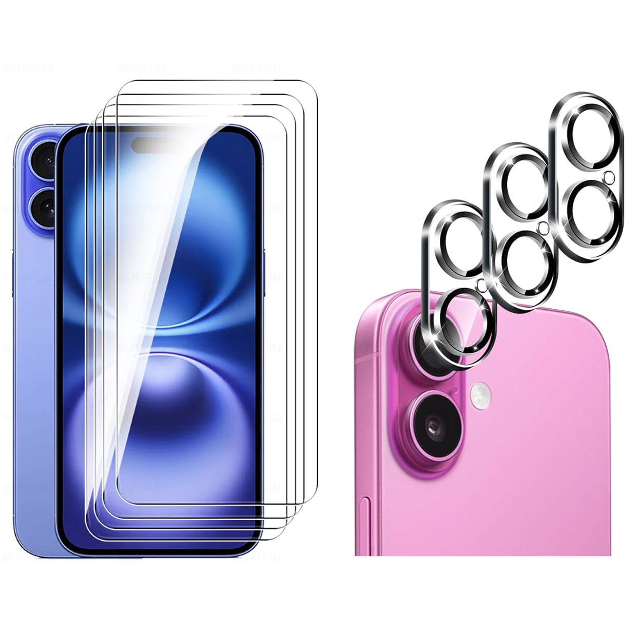 Maximal Klarhet och Säkerhet - iPhone 16 Skärmskydd + HD Kameralinsskydd 0,3mm!