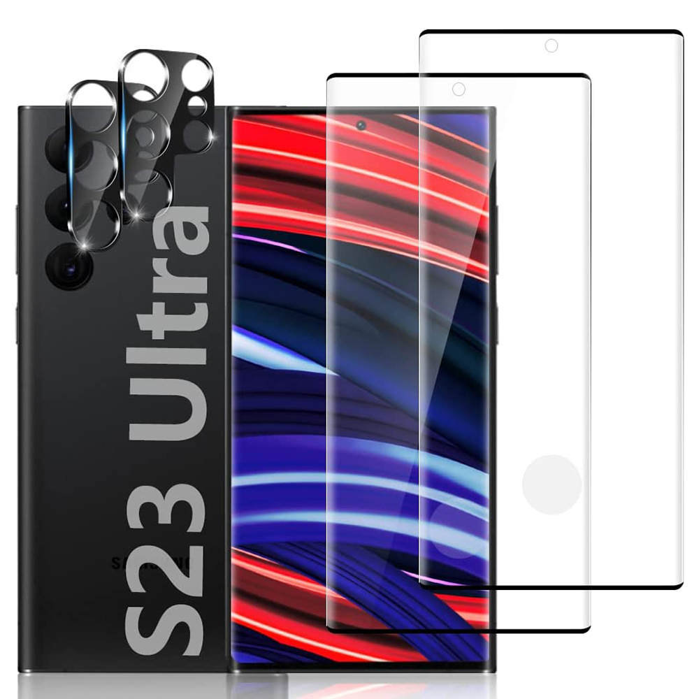 Galaxy S23 Ultra - Skärmskydd 3D + Kameralinsskydd (2-PACK!)