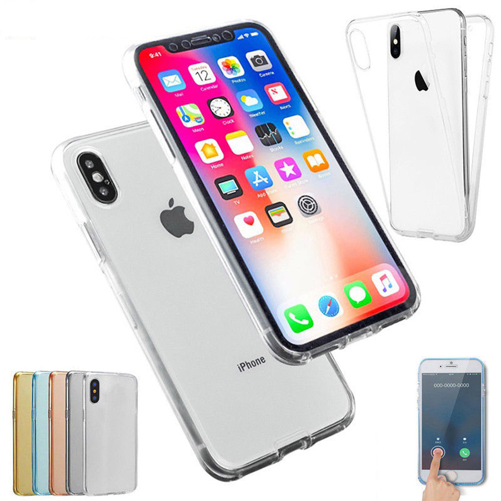 Dubbelsidigt Silikonfodral med Touchfunktion till iPhone XR
