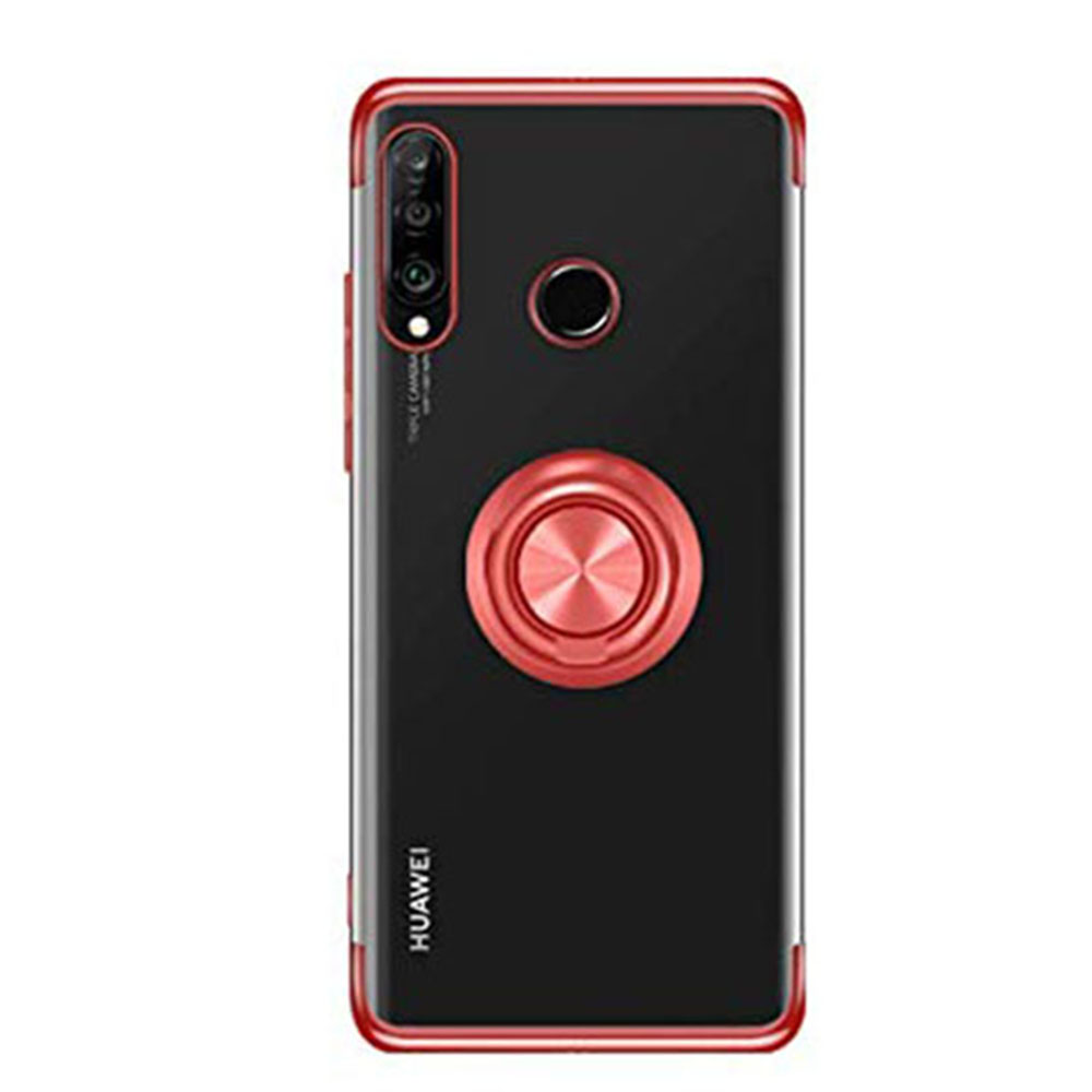 Genomtänkt Silikonskal med Ringhållare - Huawei P30 Lite