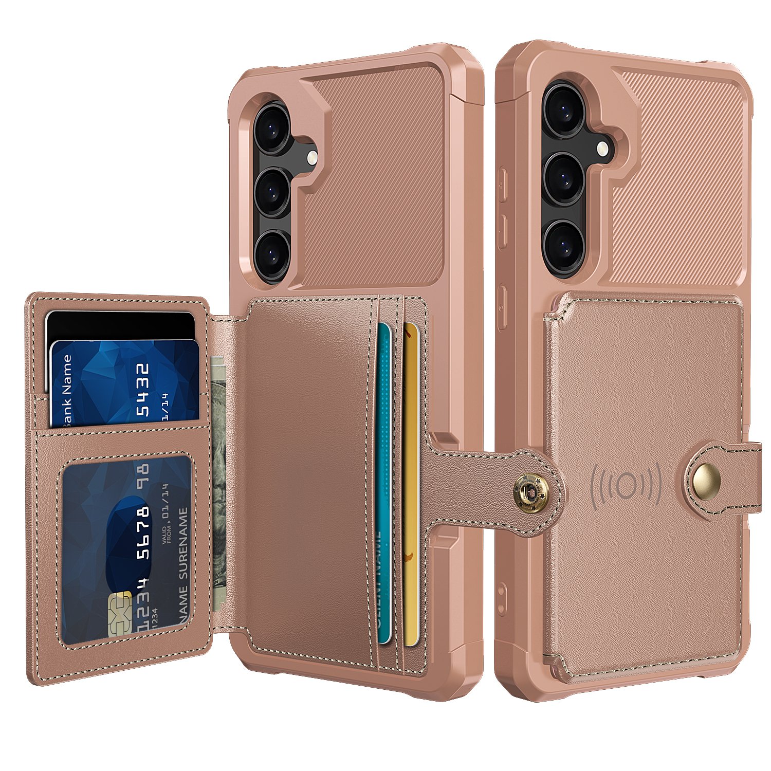 PU-Läder Plånbok Magnetiskt Hållare Fodral för Samsung Galaxy A24 4G