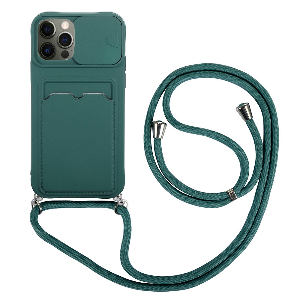 Praktiskt Silikonskal med Kortfack - iPhone 12 Pro Max