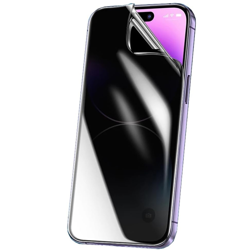 2-PACK iPhone 15 Pro Max Integritetsskyddande Hydrogel Mjuk skärmskydd