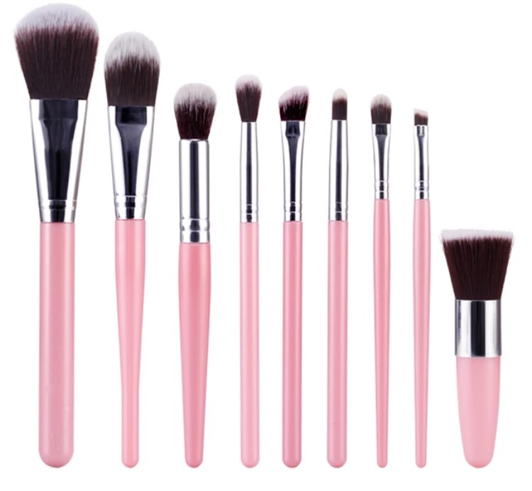 K-Minerals Elegant set av Sminkborstar (9-delar)
