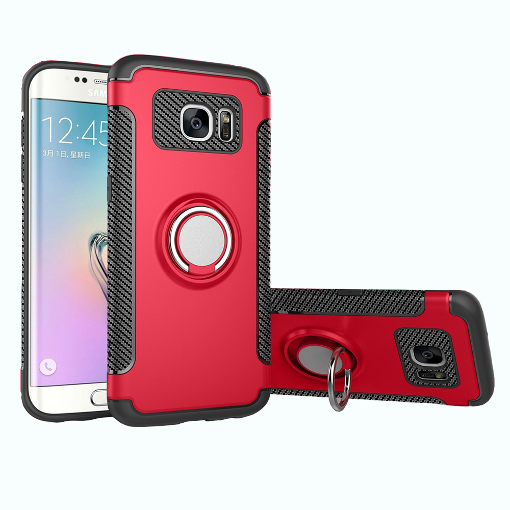 Galaxy S7 - Flovemes Ringhållarskal i Karbondesign